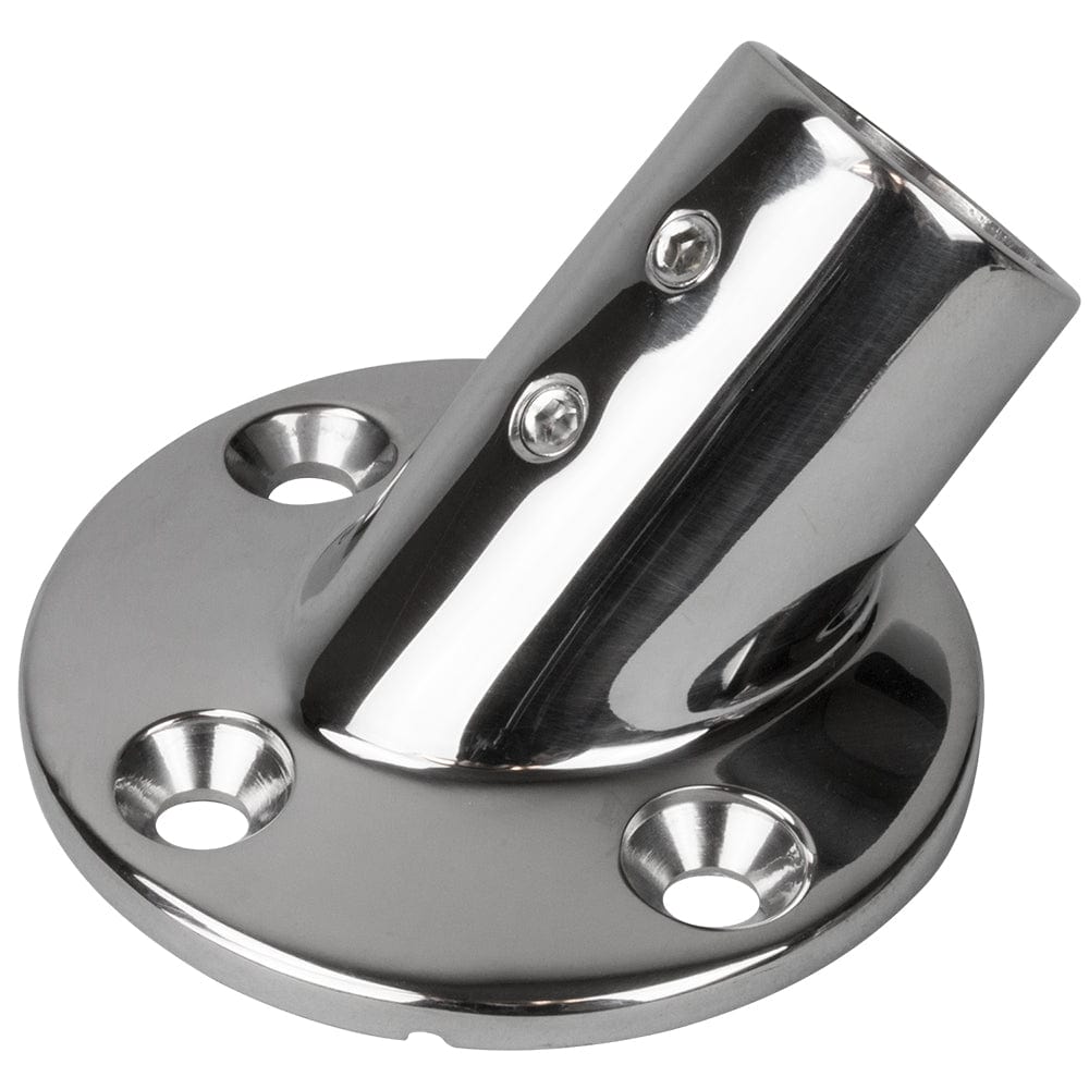 Sea-Dog Rail Base Fitting 2-3/4" Round Base 45 316 Stainless Steel - 1" OD [280451-1] - The Happy Skipper