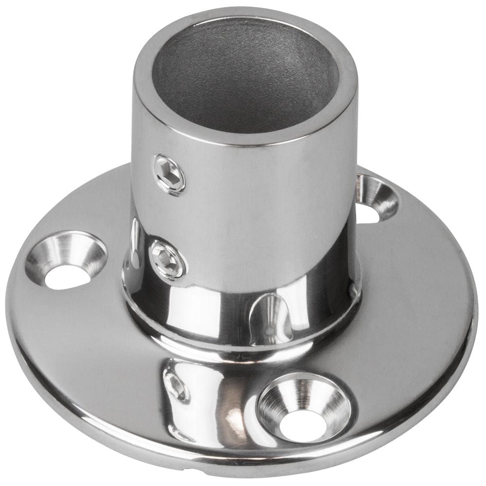 Sea-Dog Rail Base Fitting 2-3/4" Round Base 90 316 Stainless Steel - 1" OD [280901-1] - The Happy Skipper