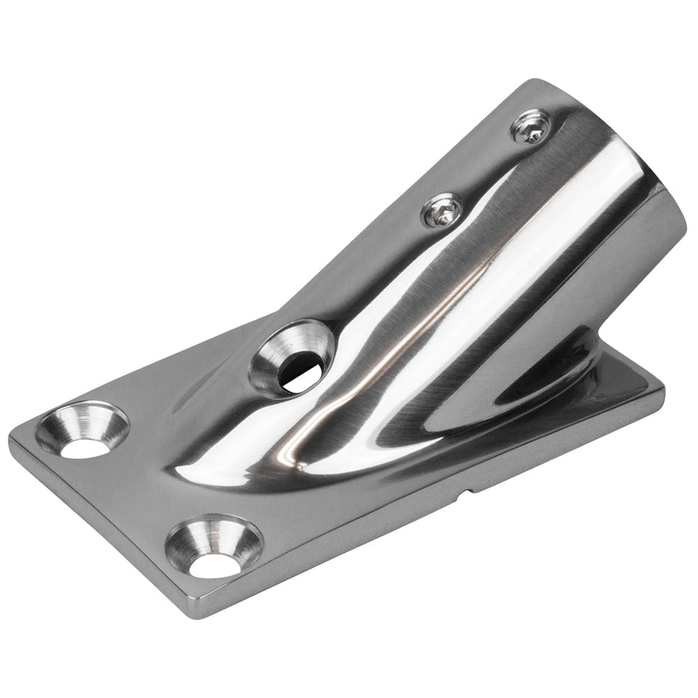 Sea-Dog Rail Base Fitting Rectangular Base 30 316 Stainless Steel 7/8" OD [281300-1] - The Happy Skipper