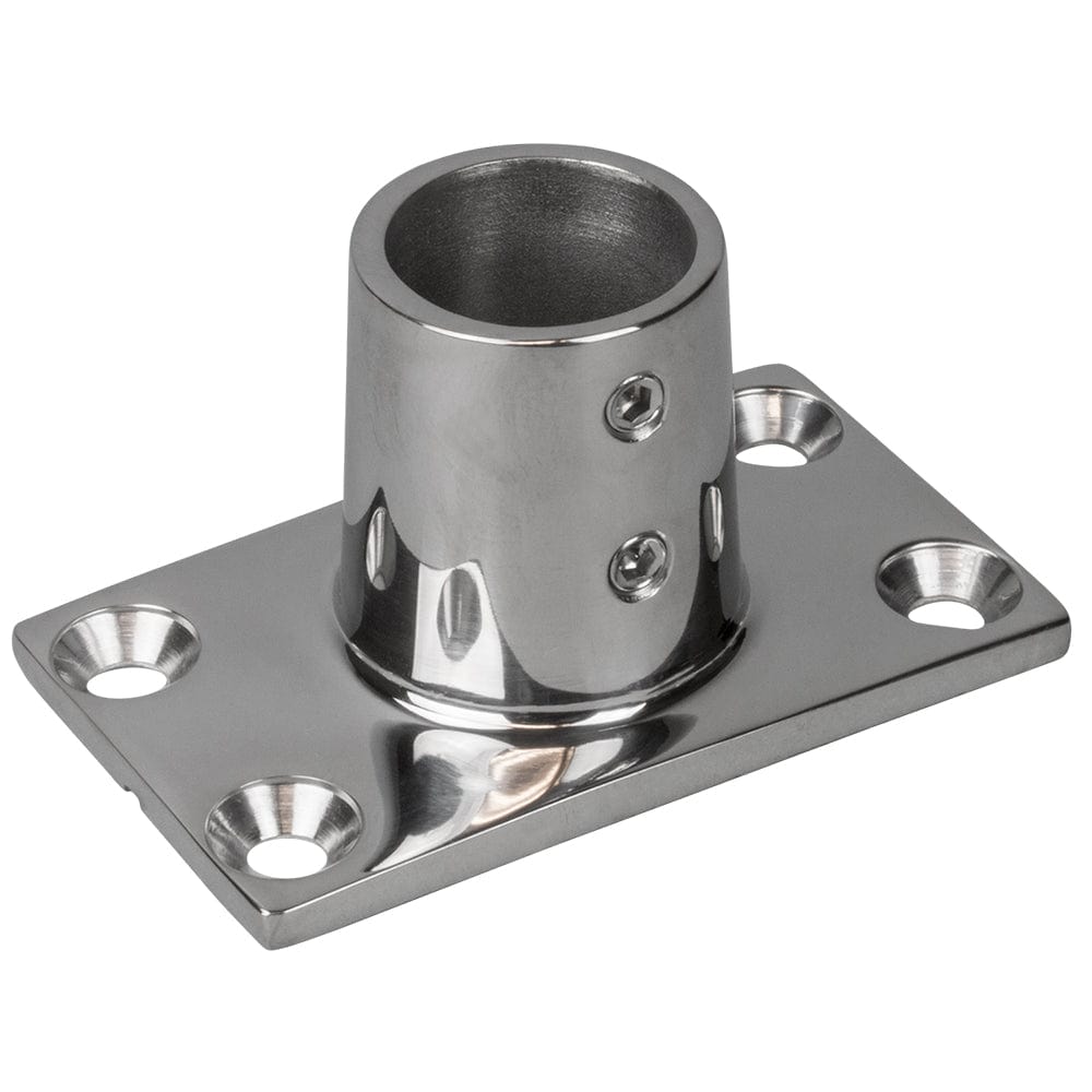 Sea-Dog Rail Base Fitting Rectangular Base 90 - 316 Stainless Steel - 1-11/16" x 3" - 7/8" O.D. [281900-1] - The Happy Skipper