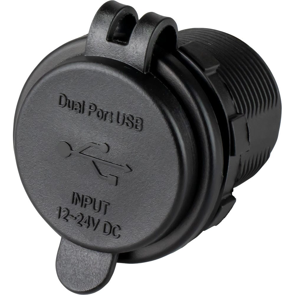 Sea-Dog Round Dual USB USB-C Power Socket [426516-1] - The Happy Skipper