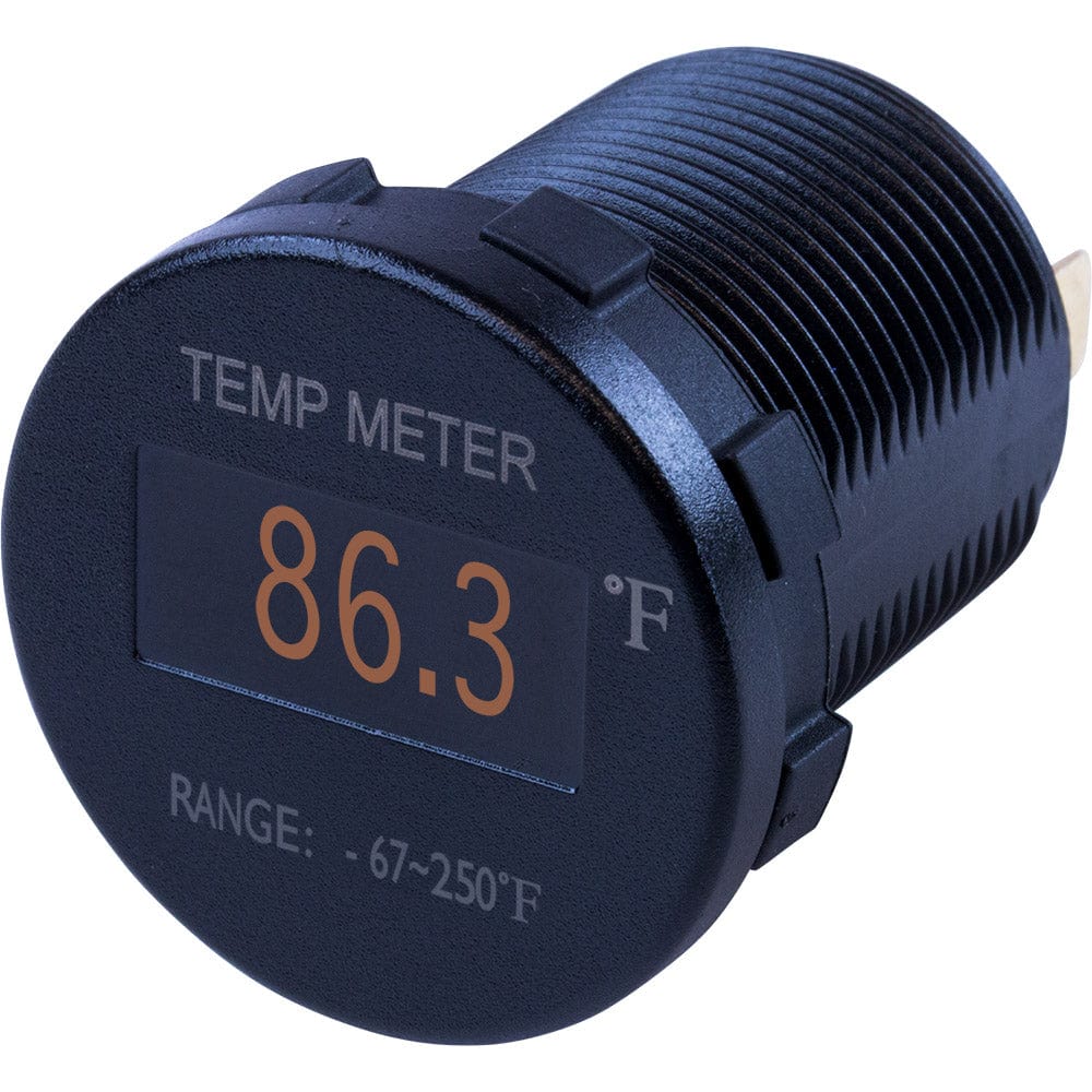 Sea-Dog Round OLED Temperature Meter Fahrenheit w/6 Lead [421610-1] - The Happy Skipper