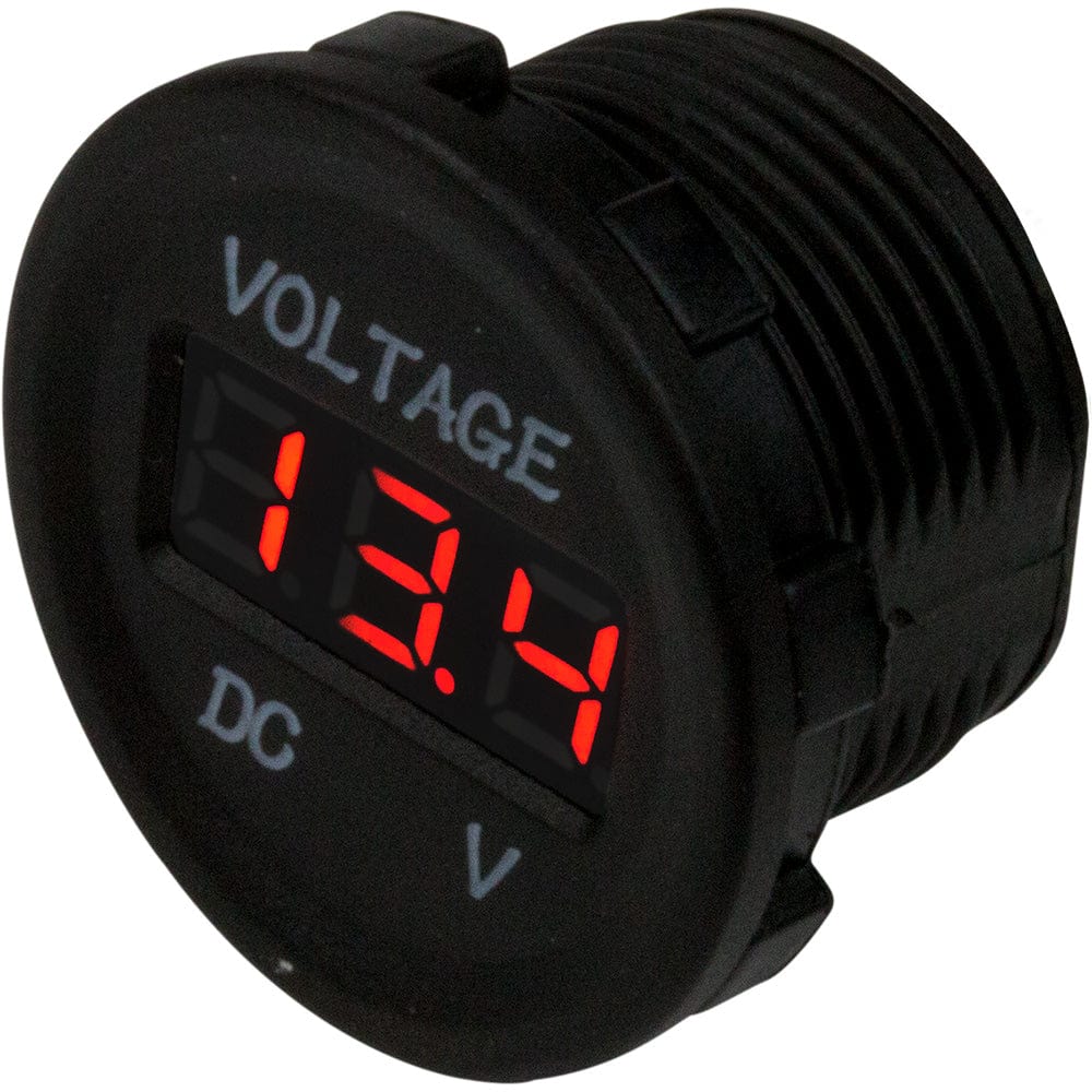 Sea-Dog Round Voltage Meter - 6V-30V [421615-1] - The Happy Skipper