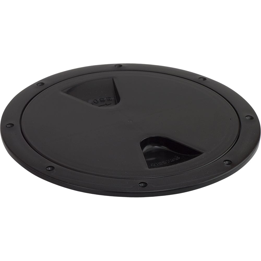 Sea-Dog Screw-Out Deck Plate - Black - 4" [335745-1] - The Happy Skipper