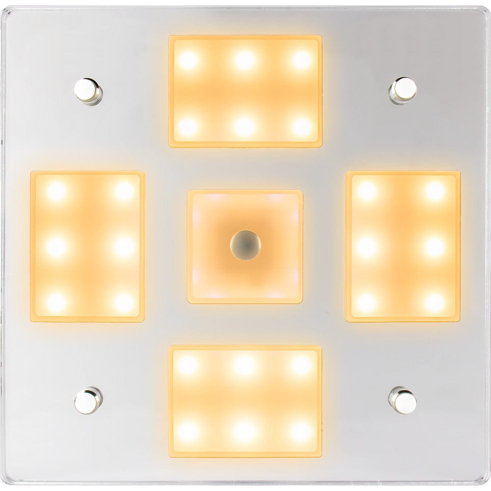 Sea-Dog Square LED Mirror Light w/On/Off Dimmer - White Blue [401840-3] - The Happy Skipper