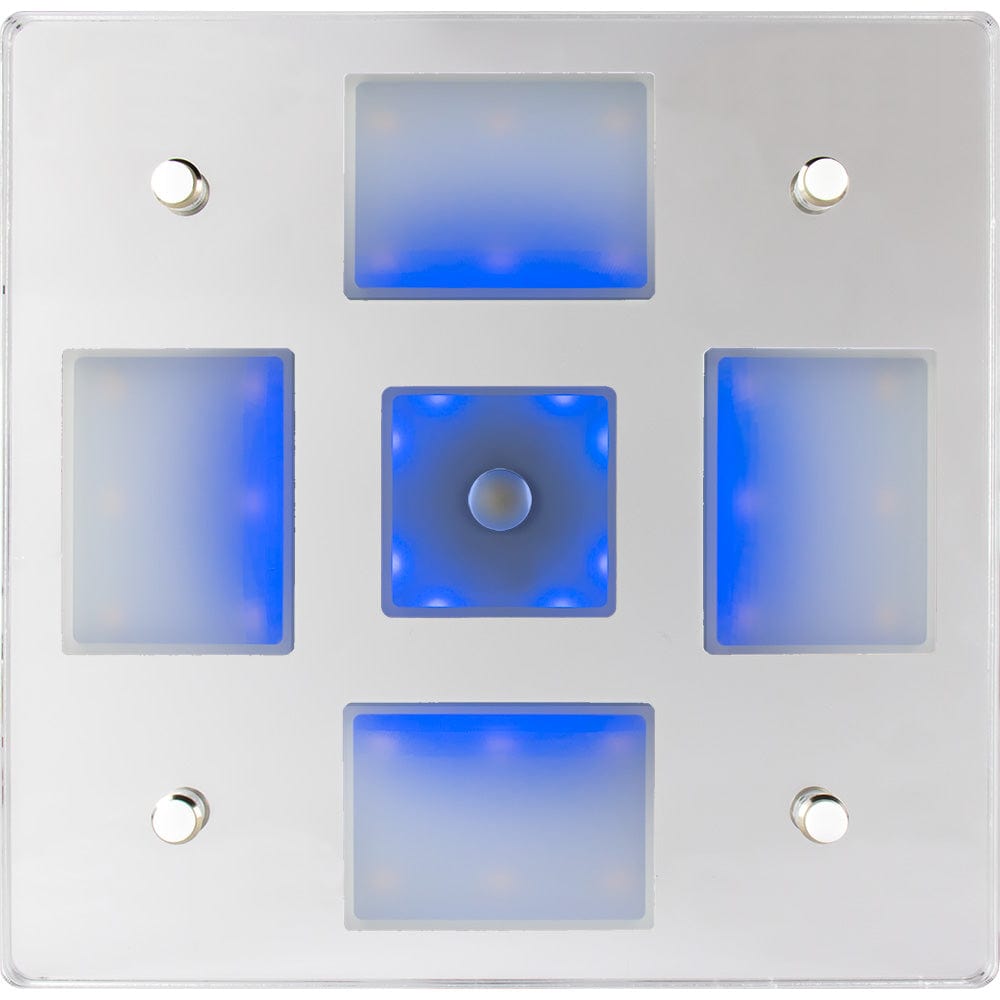 Sea-Dog Square LED Mirror Light w/On/Off Dimmer - White Blue [401840-3] - The Happy Skipper