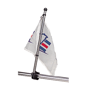 Sea-Dog Stainless Steel Rail Mount Flagpole - 17" [327122-1] - The Happy Skipper