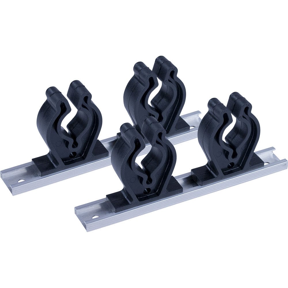 Sea-Dog Track Rod Holder - 7" Tracks - 4 Rod Clips [325044-1] - The Happy Skipper