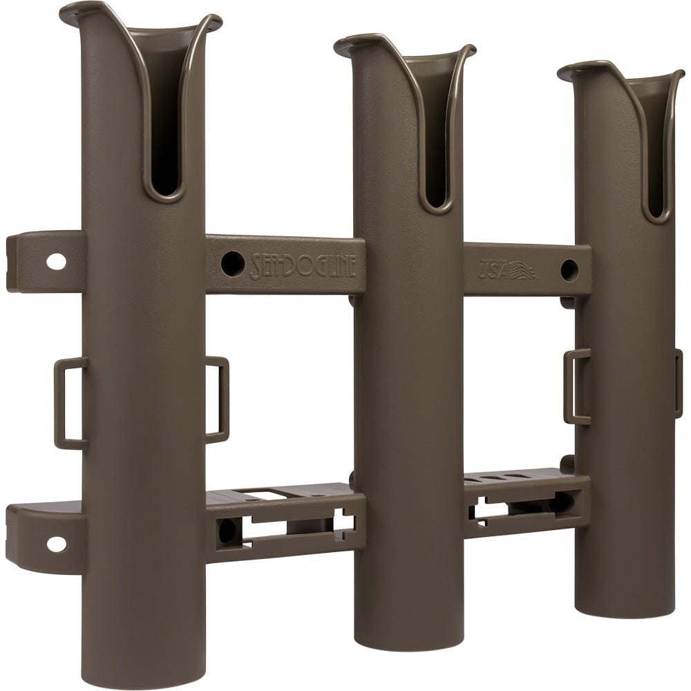 Sea-Dog Triple Threat Three Pole Rod Holder - Flat Dark Earth [325034-1] - The Happy Skipper