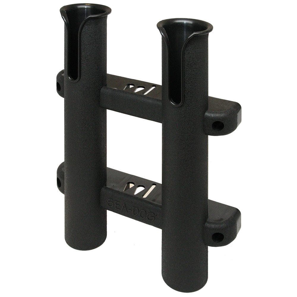 Sea-Dog Two Pole Side Mount Rod Storage Rack - Black [325029-1] - The Happy Skipper