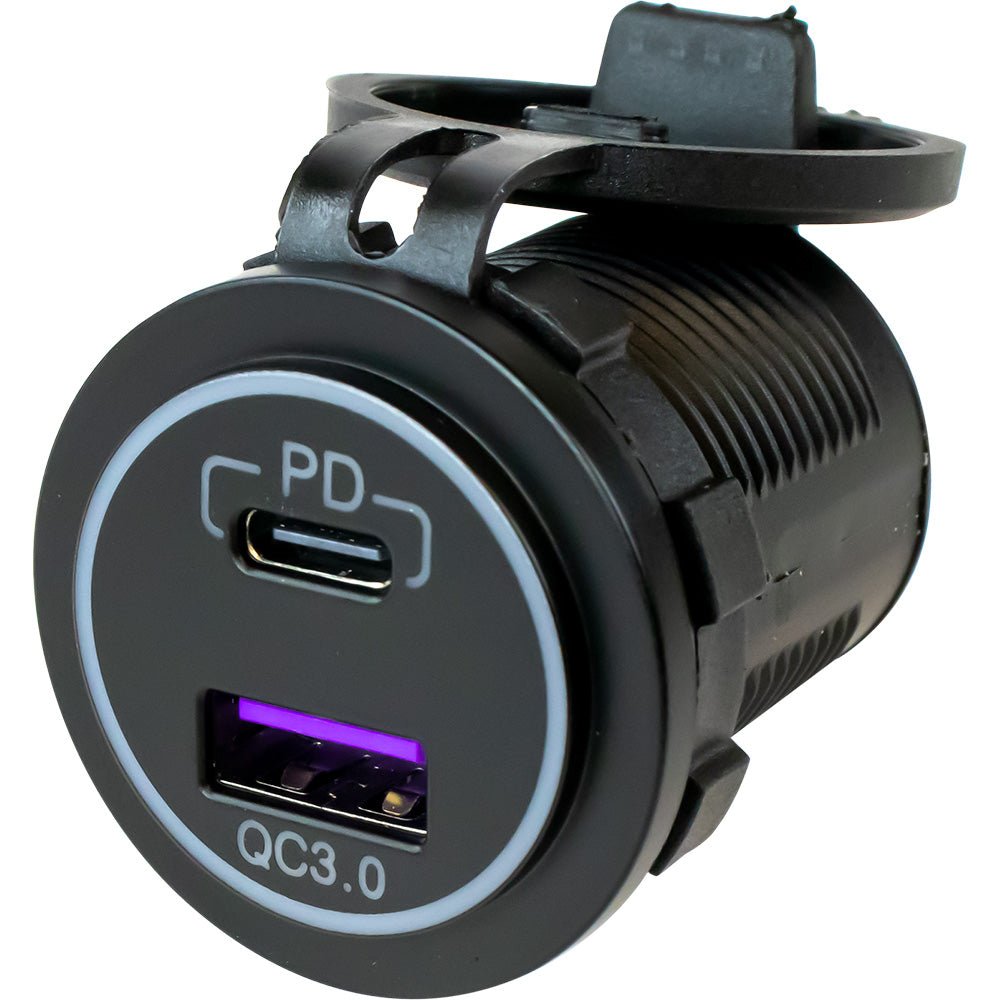 Sea-Dog USB 3.0 USB-C Power Socket w/Out Light [426510-1] - The Happy Skipper