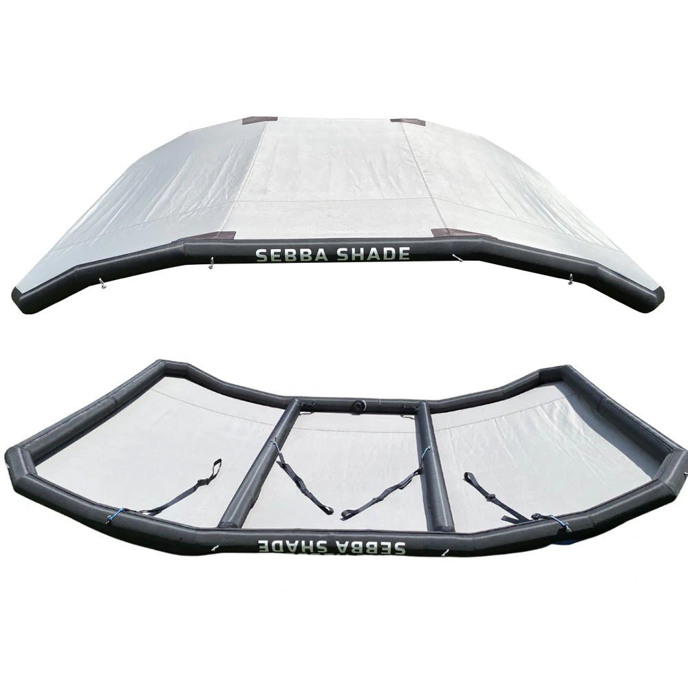 Sebba Shade 8 x 12 ft. Grey Sun Shade f/Boats 26'+ [SS8X12GRY] - The Happy Skipper