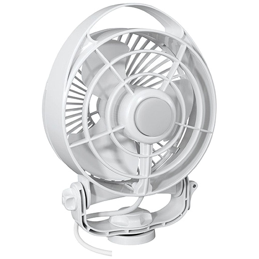 SEEKR by Caframo Maestro 12V 3-Speed 6" Marine Fan w/LED Light - White [7482CAWBX] - The Happy Skipper