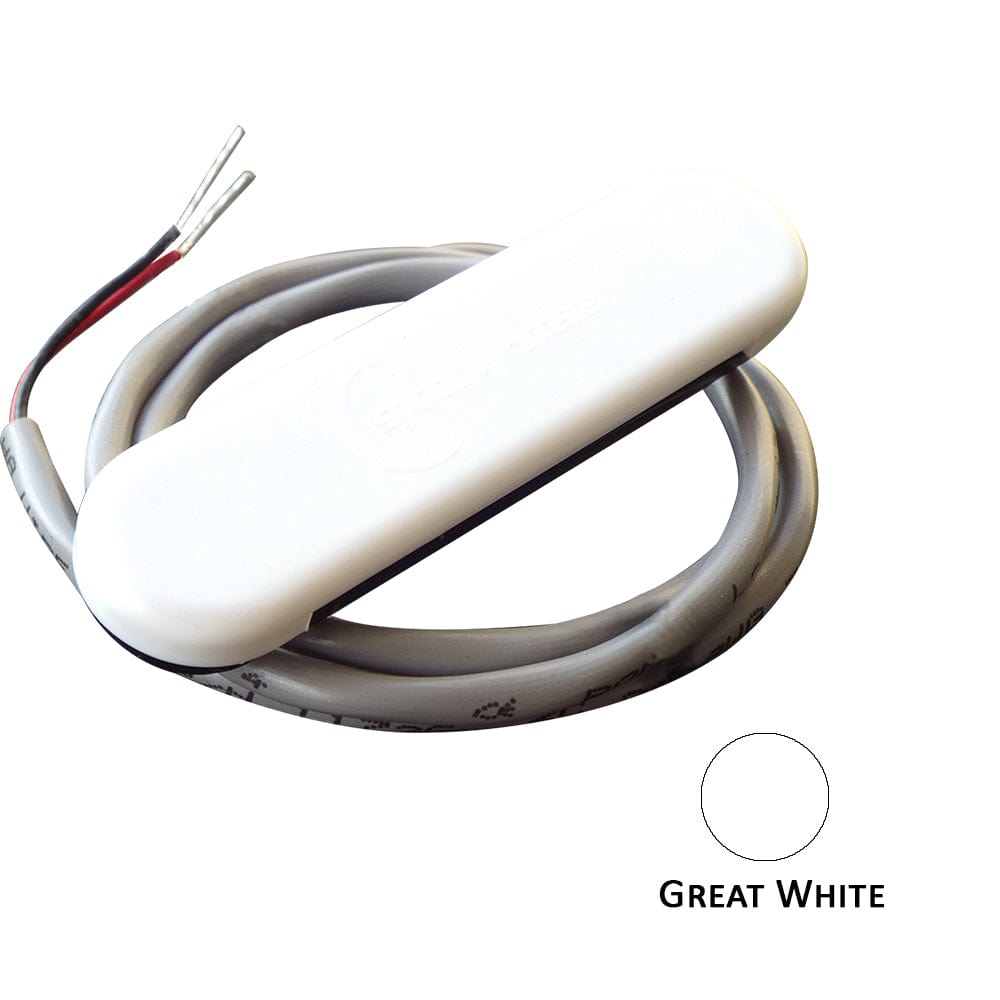 Shadow-Caster Courtesy Light w/2' Lead Wire - White ABS Cover - Great White - 4-Pack [SCM-CL-GW-4PACK] - The Happy Skipper