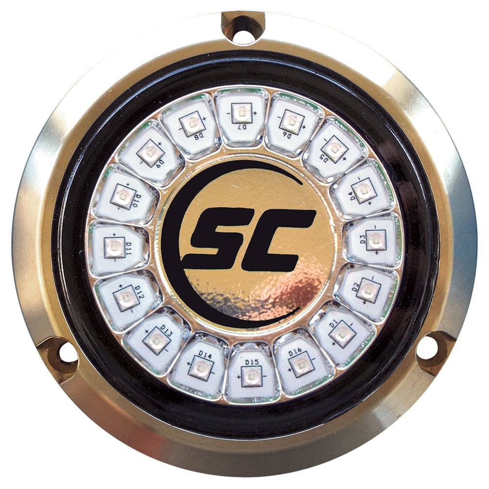 Shadow-Caster Great White Single Color Underwater Light - 16 LEDs - Bronze [SCR-16-GW-BZ-10] - The Happy Skipper