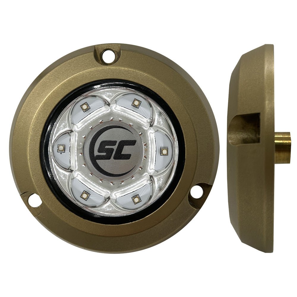 Shadow-Caster SC2 Series Bronze Surface Mount Underwater Light - Great White [SC2-GW-BZSM] - The Happy Skipper