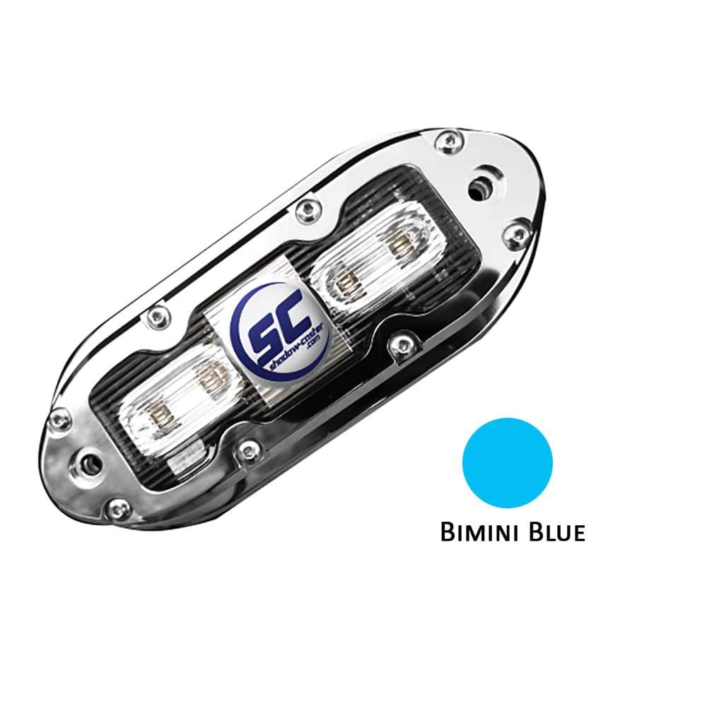 Shadow-Caster SCM-4 LED Underwater Light w/20' Cable - 316 SS Housing - Bimini Blue [SCM-4-BB-20] - The Happy Skipper