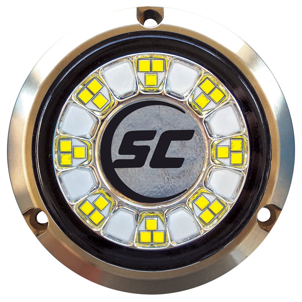 Shadow-Caster SCR-24 Bronze Underwater Light - 24 LEDs - Great White [SCR-24-GW-BZ-10] - The Happy Skipper