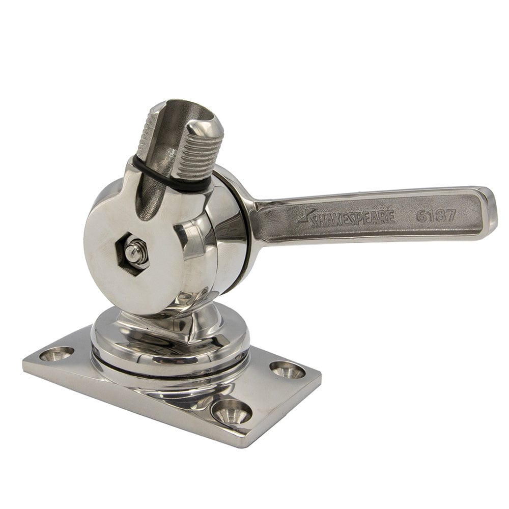Shakespeare 6187 Sleek Compact Stainless Steel Rotatable 4-Way Ratchet Mount [6187] - The Happy Skipper