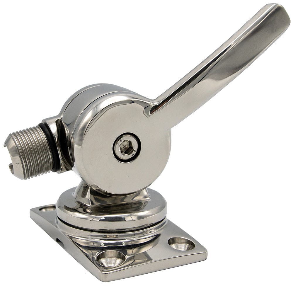Shakespeare 6187 Sleek Compact Stainless Steel Rotatable 4-Way Ratchet Mount [6187] - The Happy Skipper