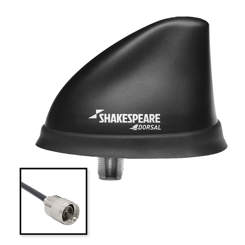 Shakespeare Dorsal Antenna Black Low Profile 26 RGB Cable w/PL-259 [5912-DS-VHF] - The Happy Skipper