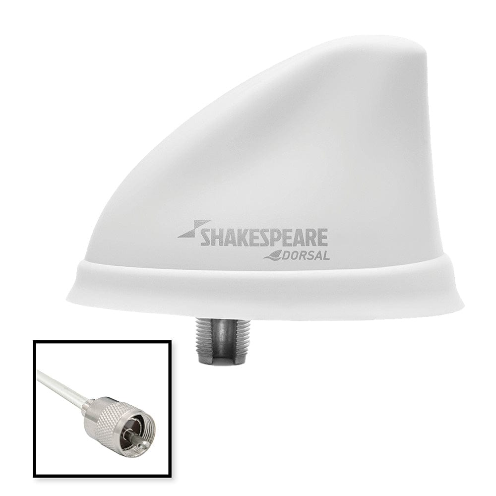Shakespeare Dorsal Antenna White Low Profile 26 RGB Cable w/PL-259 [5912-DS-VHF-W] - The Happy Skipper
