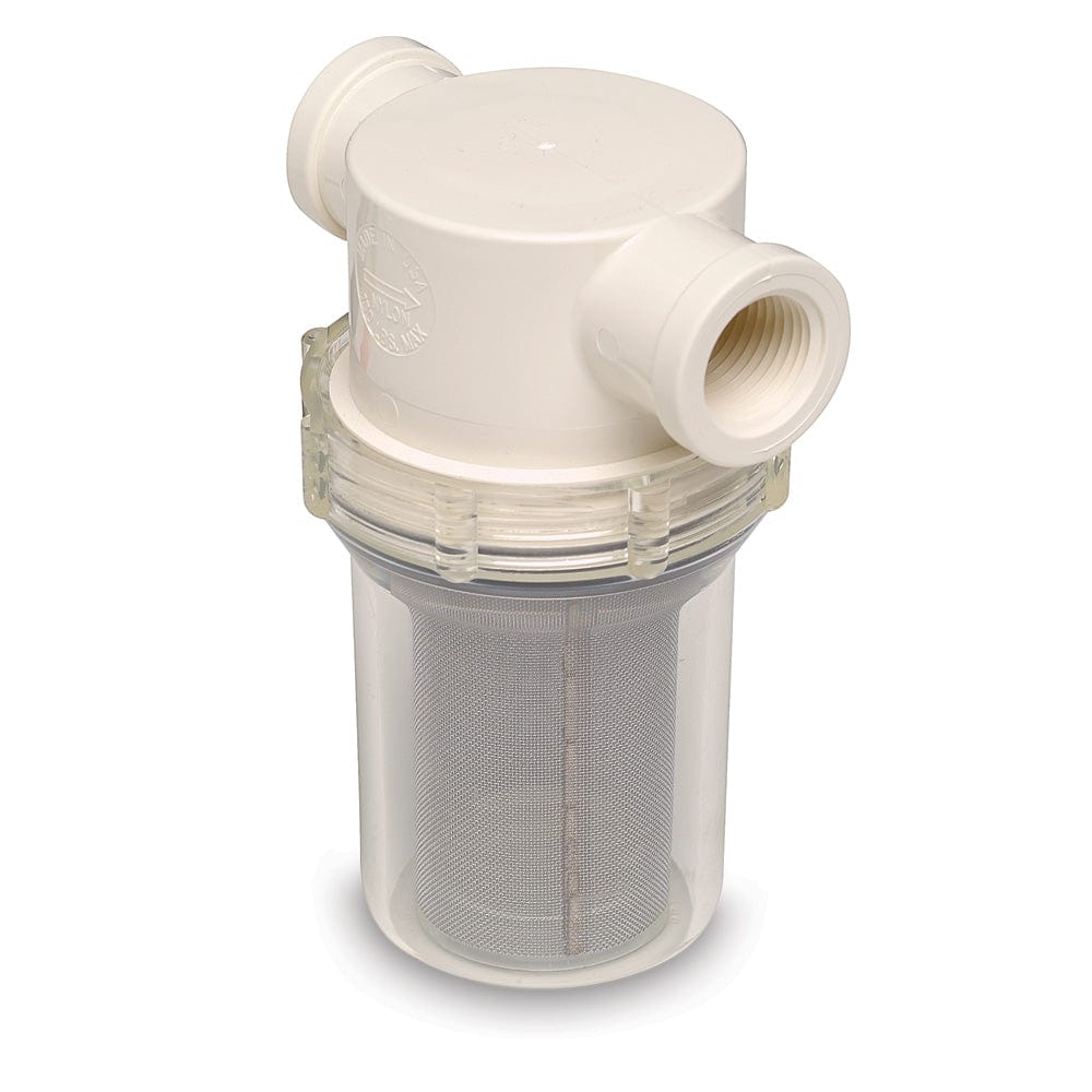 Shurflo by Pentair 1/2" Raw Water Strainer w/Bracket Fittings - 50 Mesh Screen [253-121-01] - The Happy Skipper