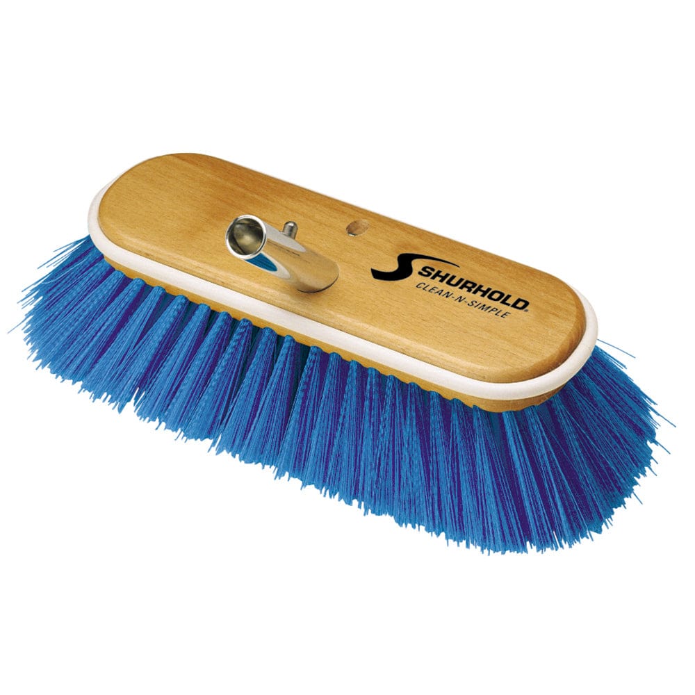 Shurhold 10" Extra-Soft Deck Brush - Blue Nylon Bristles [975] - The Happy Skipper