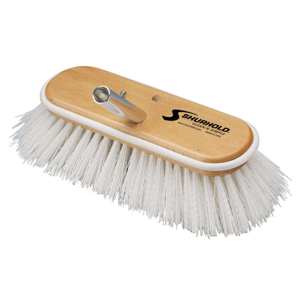 Shurhold 10" Polypropylene Stiff Bristle Deck Brush [990] - The Happy Skipper