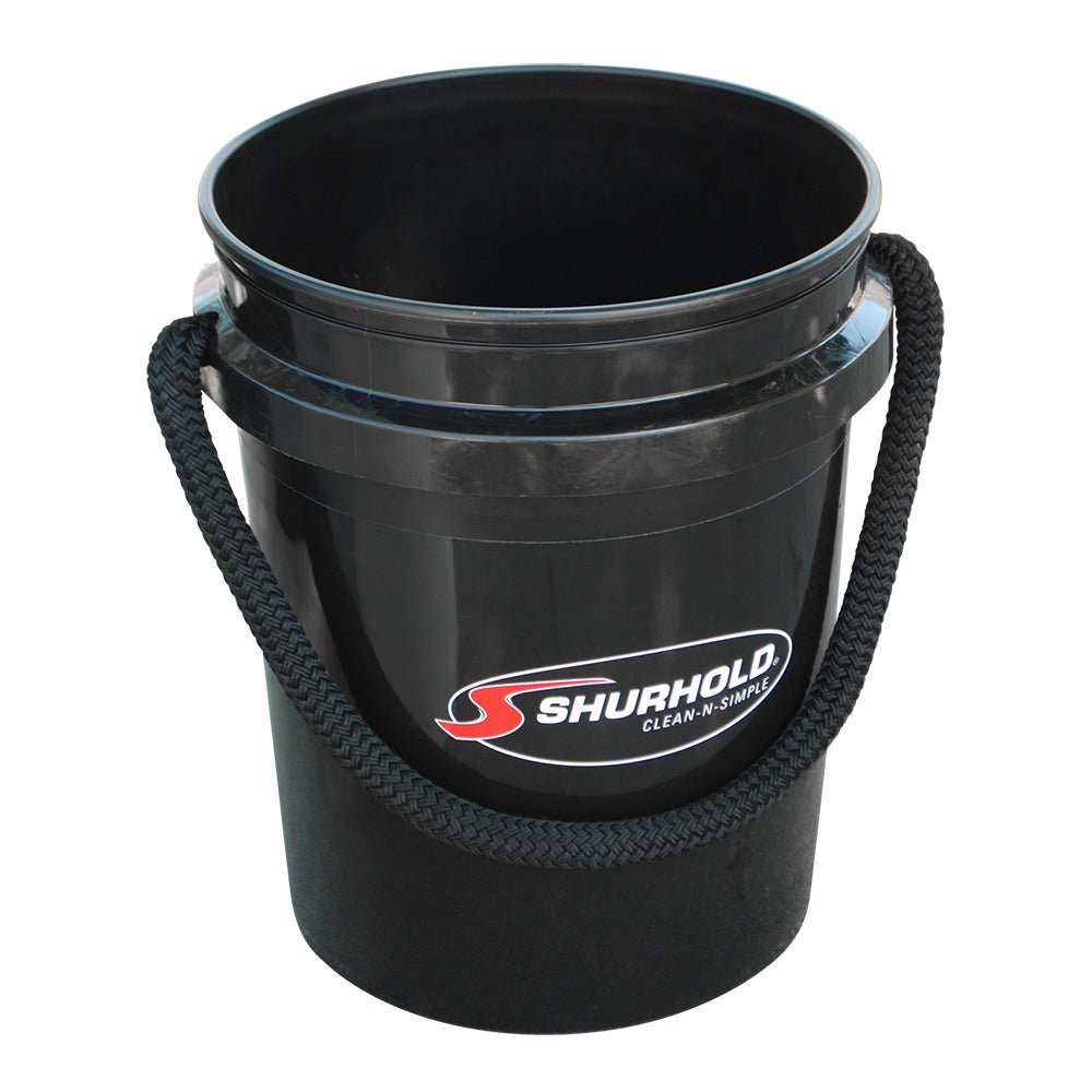 Shurhold Worlds Best Rope Handle Bucket - 5 Gallon - Black [2452] - The Happy Skipper
