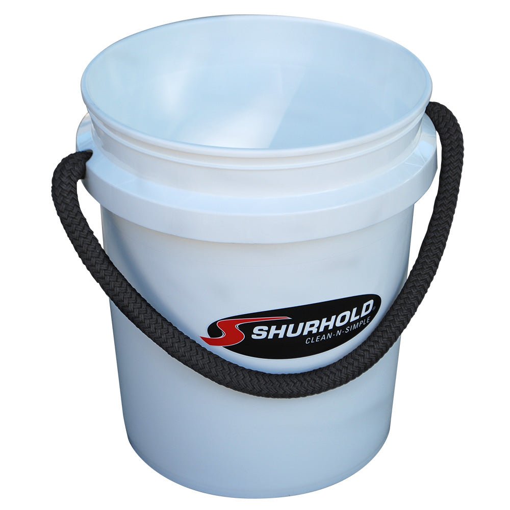 Shurhold Worlds Best Rope Handle Bucket - 5 Gallon - White [2451] - The Happy Skipper