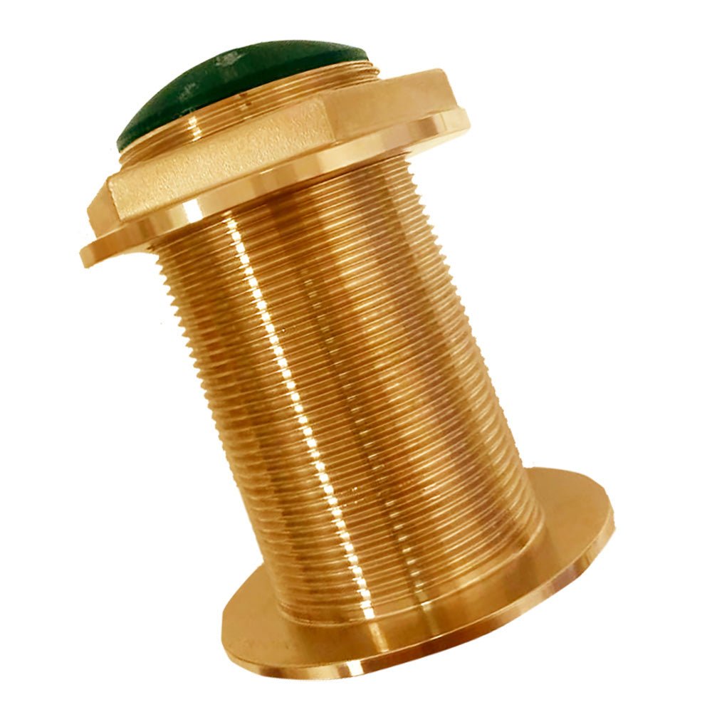 SI-TEX Bronze Low-Profile Thru-Hull High-Frequency CHIRP Transducer - 600W, 12 Tilt, 130-210kHz [BT70H600-12] - The Happy Skipper