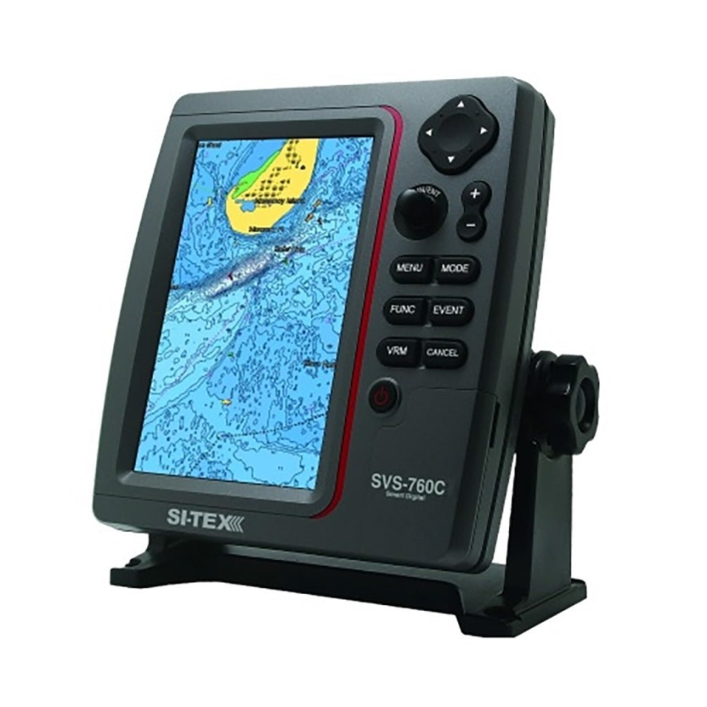 SI-TEX Standalone 7 GPS Chart Plotter System w/Color LCD, External GPS Antenna C-MAP 4D Card [SVS-760C+] - The Happy Skipper