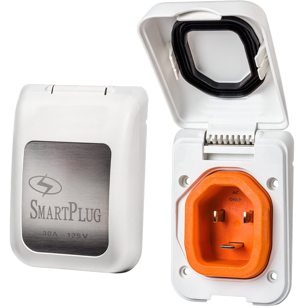 SmartPlug 30 AMP Male Non-Metallic Inlet Cover - White [BM30PW] - The Happy Skipper