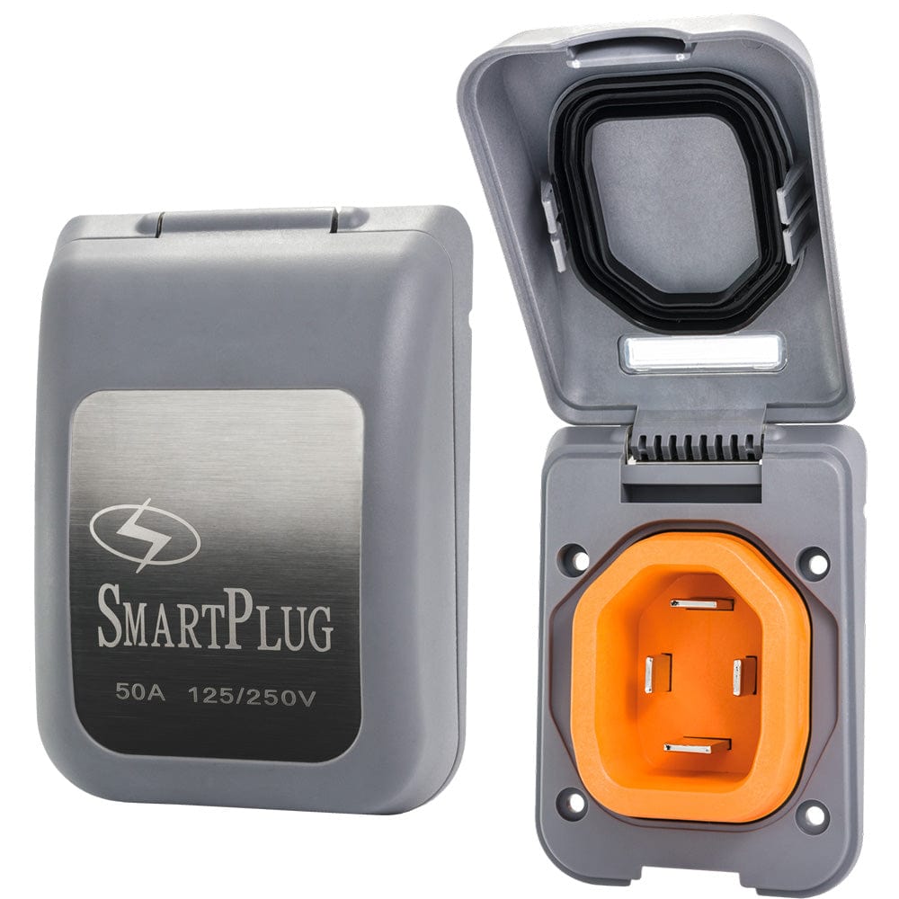 SmartPlug 50 AMP Male Non-Metallic Inlet Cover - Grey [BM50PG] - The Happy Skipper