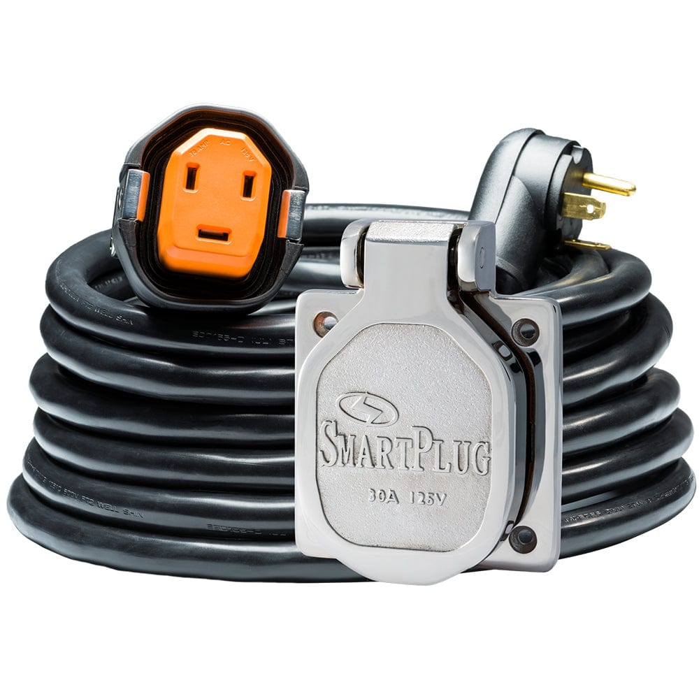SmartPlug RV Kit 30 AMP Dual Configuration Cordset Stainless Steel Inlet Combo - 30 [R30303BM30NT] - The Happy Skipper