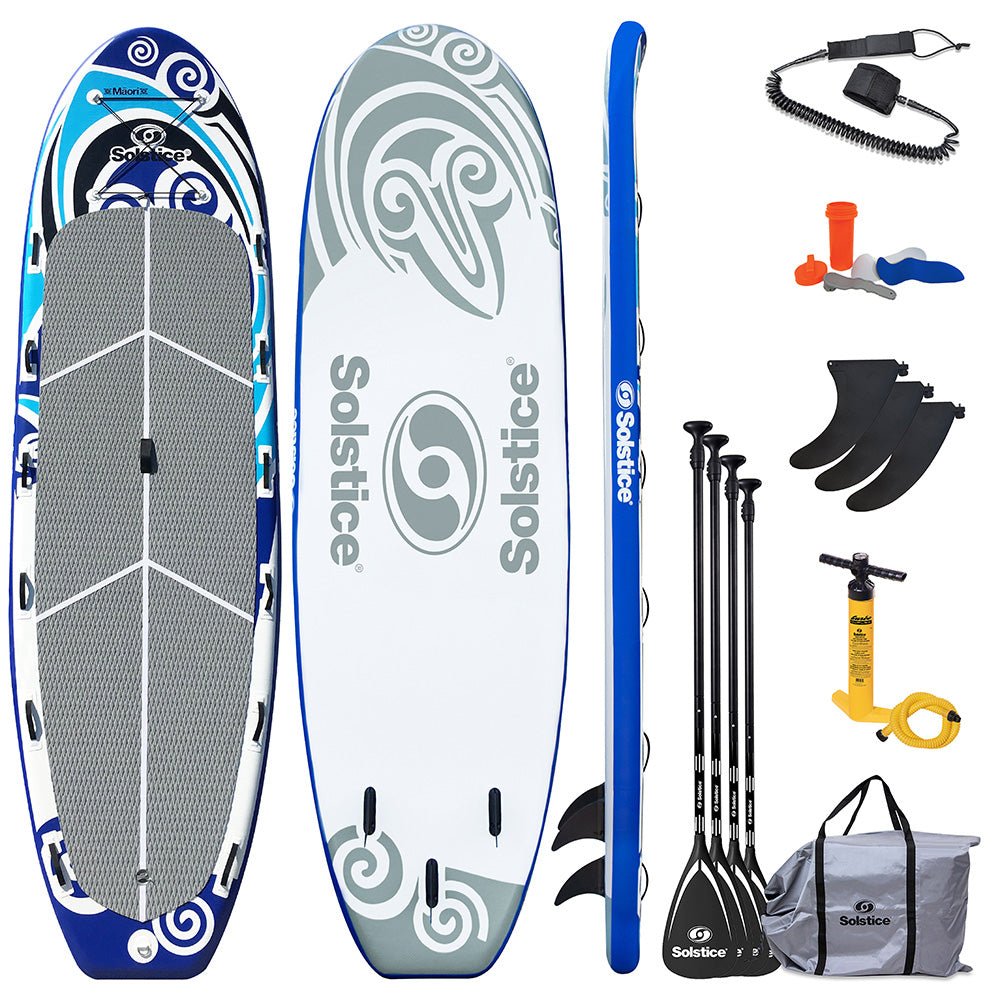 Solstice Watersports 16 Maori Giant Inflatable Stand-Up Paddleboard w/Leash 4 Paddles [35180] - The Happy Skipper