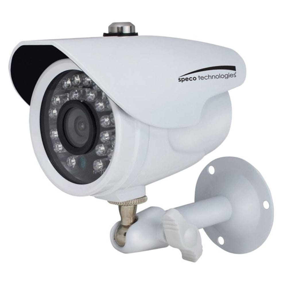 Speco HD-TVI 2MP Color Waterproof Marine Bullet Camera w/IR, 10 Cable, 3.6mm Lens, White Housing [CVC627MT] - The Happy Skipper