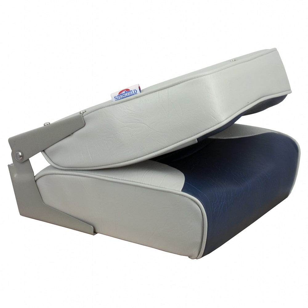 Springfield Economy Multi-Color Folding Seat - Grey/Blue [1040651] - The Happy Skipper