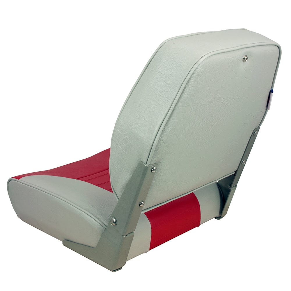 Springfield Economy Multi-Color Folding Seat - Grey/Red [1040655] - The Happy Skipper