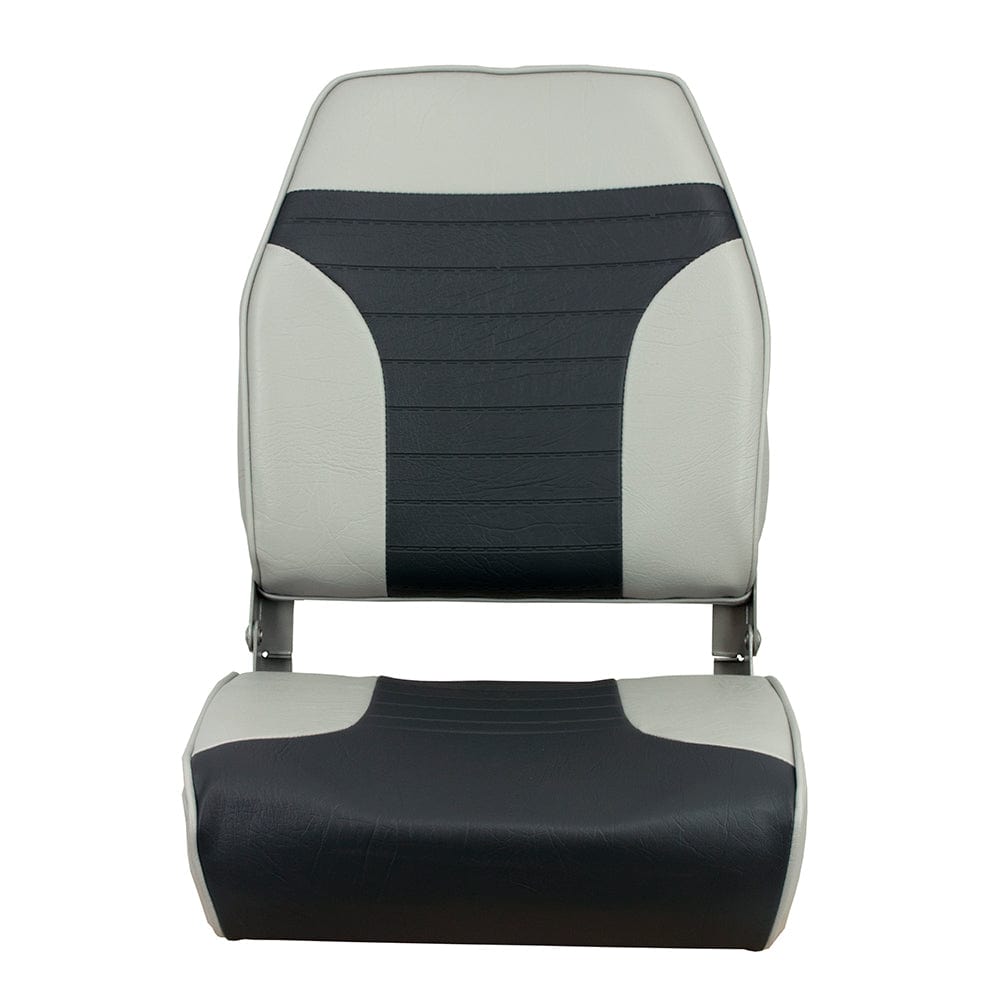 Springfield High Back Multi-Color Folding Seat - Grey/Charcoal [1040663] - The Happy Skipper