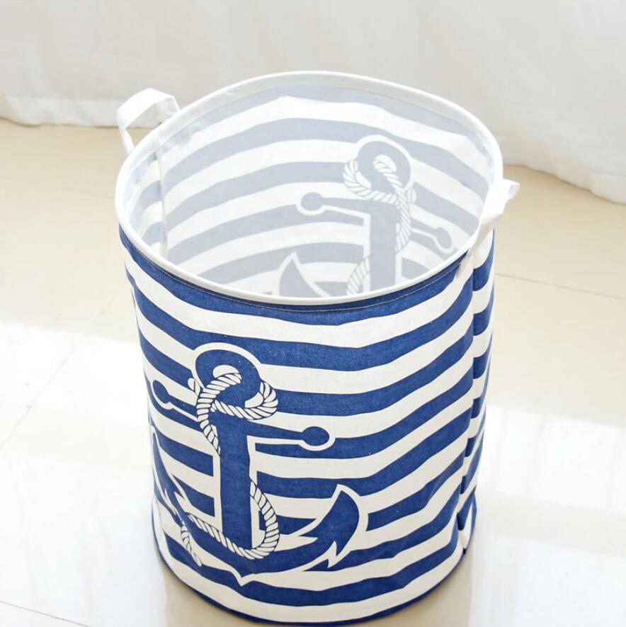Striped Anchor Storage Basket - The Happy Skipper