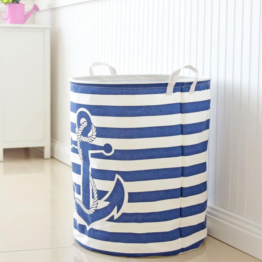 Striped Anchor Storage Basket - The Happy Skipper