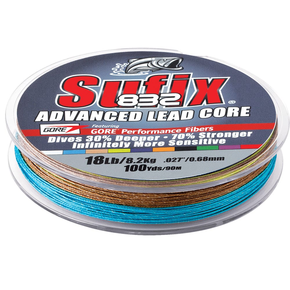 Sufix 832 Advanced Lead Core - 18lb - 10-Color Metered - 100 yds [658-118MC] - The Happy Skipper