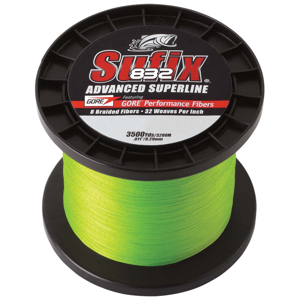 Sufix 832 Advanced Superline Braid - 15lb - Neon Lime - 3500 yds [660-415L] - The Happy Skipper