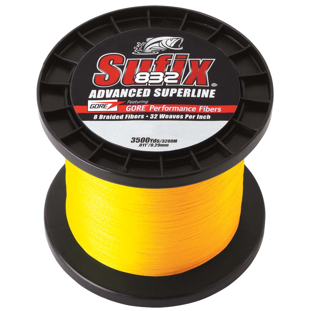 Sufix 832 Advanced Superline Braid - 20lb - Hi-Vis Yellow - 3500 yds [660-420Y] - The Happy Skipper