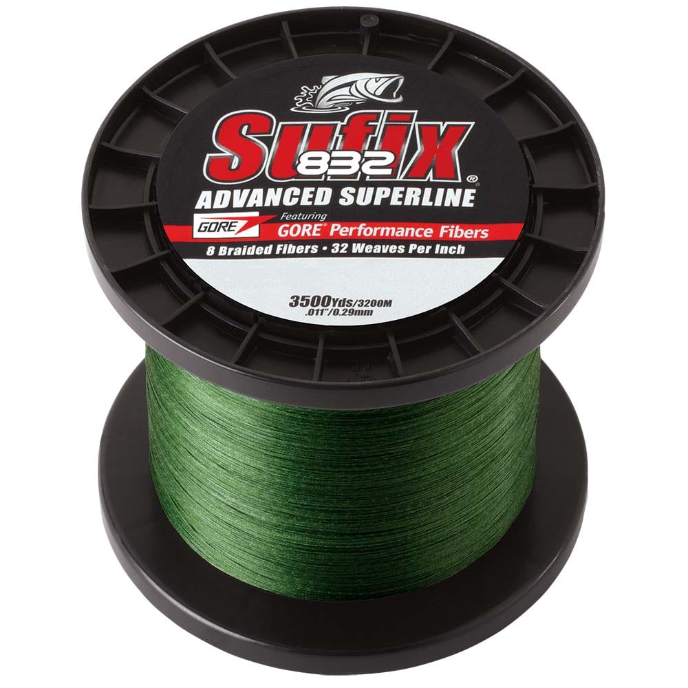 Sufix 832 Advanced Superline Braid - 30lb - Low-Vis Green - 3500 yds [660-430G] - The Happy Skipper