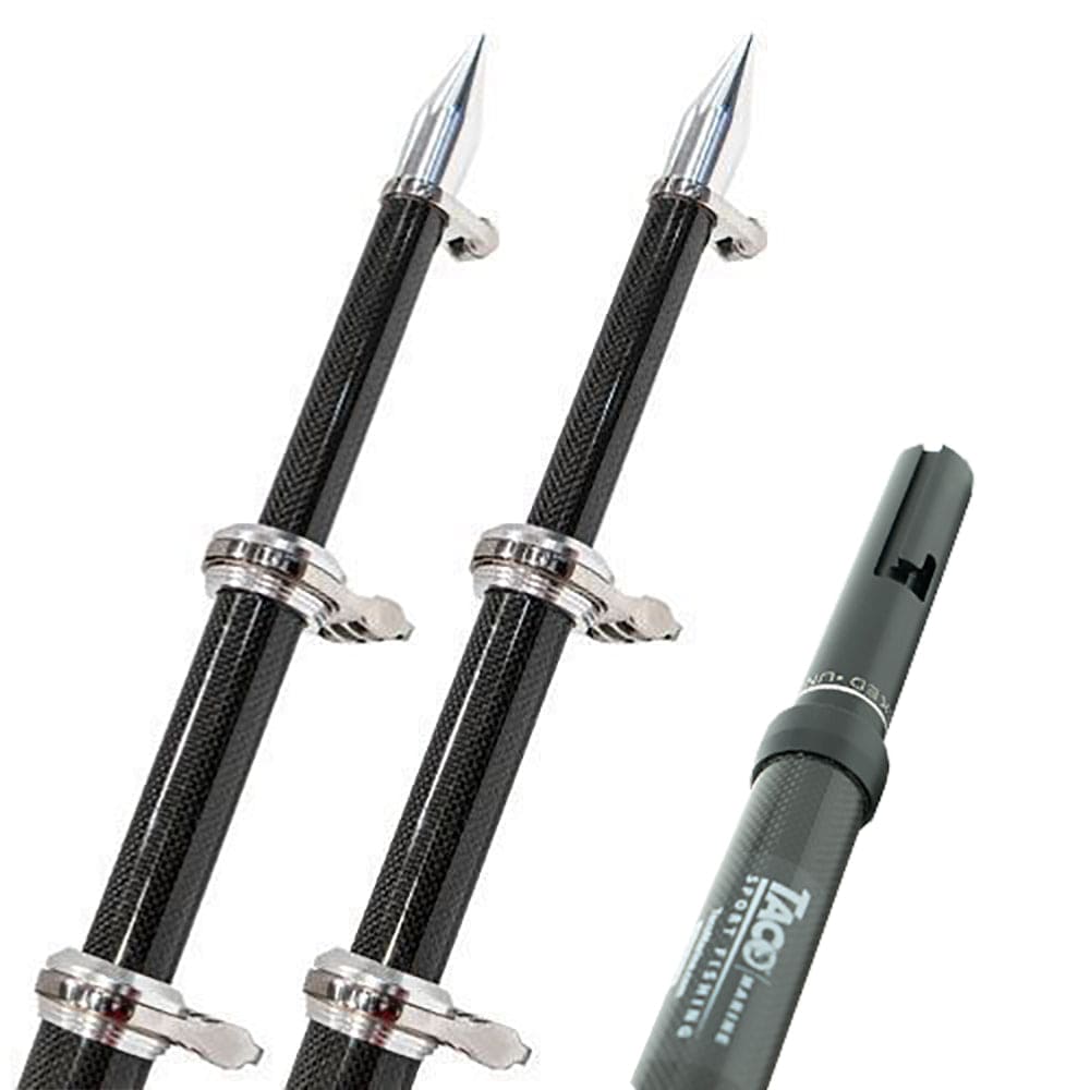 TACO 20 Carbon Fiber Twist Lock Outrigger Poles f/GS-450, GS-500 GS-1000 Bases - Black [OT-4200CF-HD] - The Happy Skipper