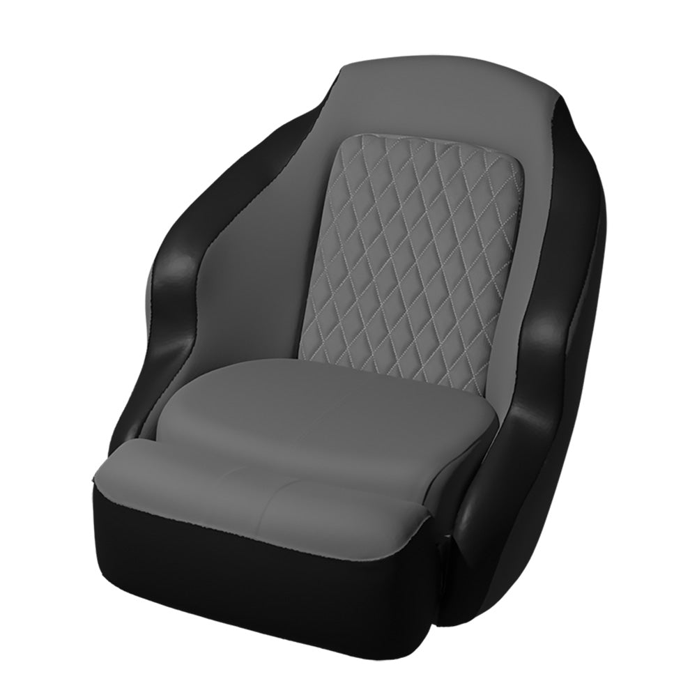 TACO Anclote Diamond Bucket Seat - Grey/Black [BA1-25GRY-BLK] - The Happy Skipper