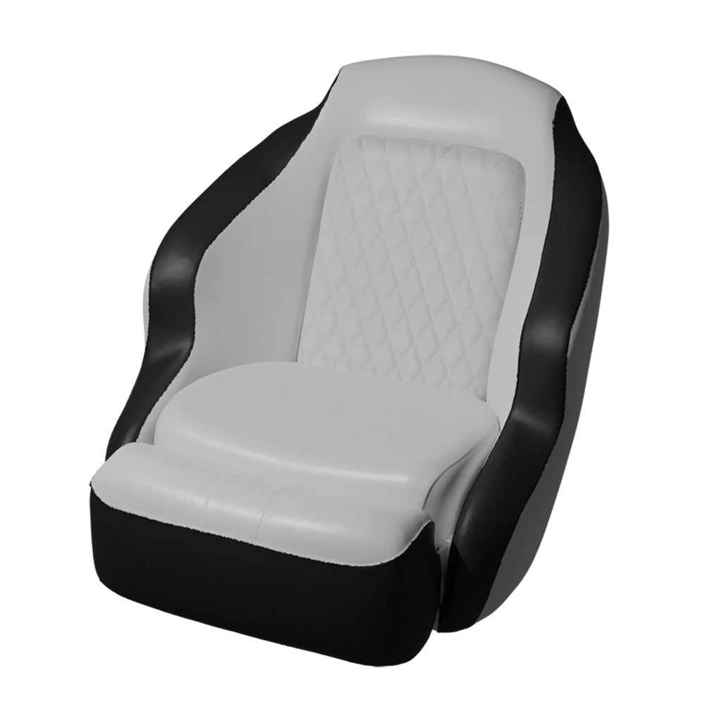 TACO Anclote Diamond Bucket Seat - White/Black [BA1-25WHT-BLK] - The Happy Skipper